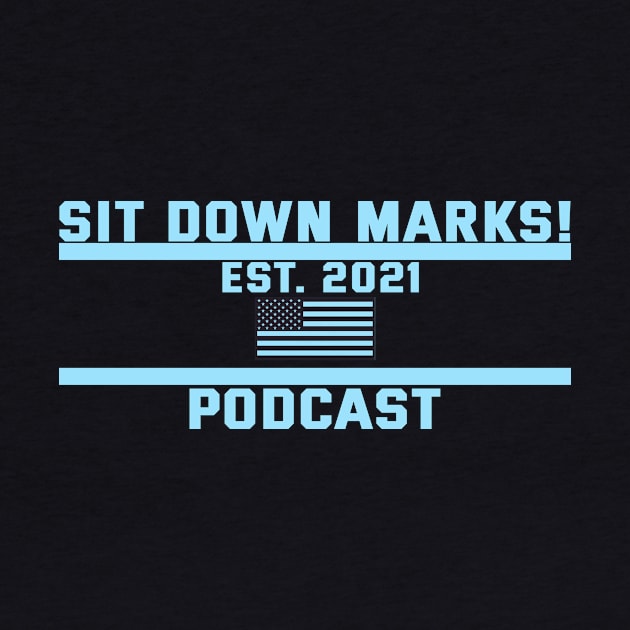 Our classic design now in blue! by Sit Down Marks